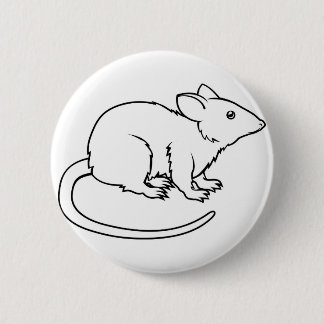 Chapa Redonda De 5 Cm Ilustracion estilizado de la rata
