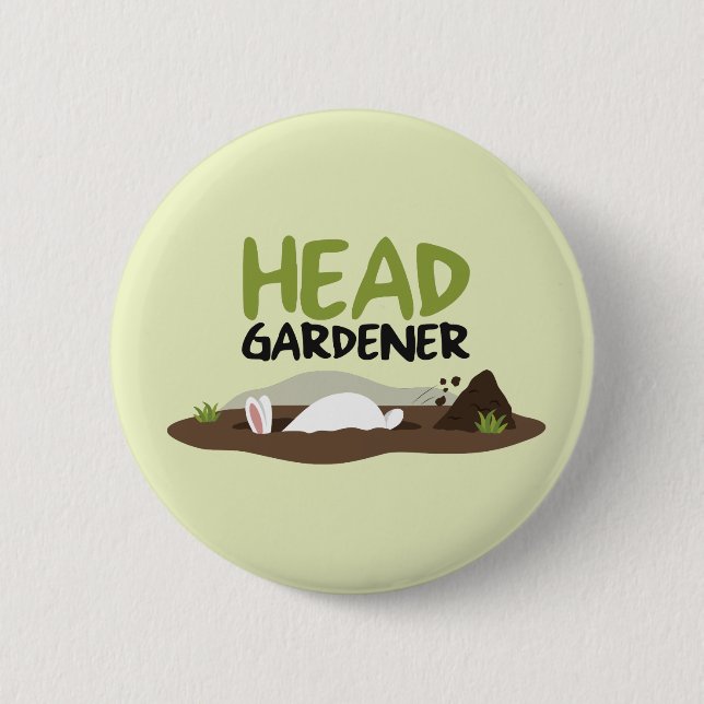 Chapa Redonda De 5 Cm Ilustracion Head Gardener (Anverso)