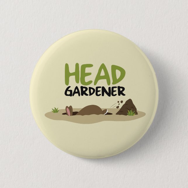 Chapa Redonda De 5 Cm Ilustracion Head Gardener (Anverso)