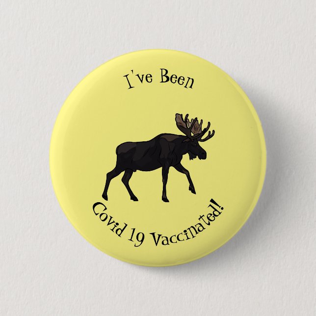 Chapa Redonda De 5 Cm Ilustracion Moose personalizado (Anverso)