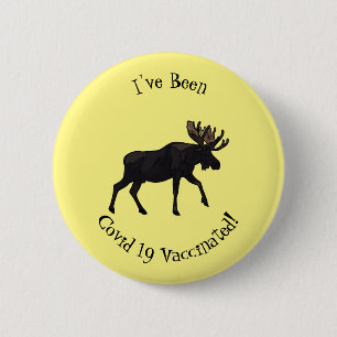 Chapa Redonda De 5 Cm Ilustracion Moose personalizado