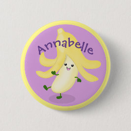 Chapa Redonda De 5 Cm Ilustracion personalizado bananero de Cute kawaii