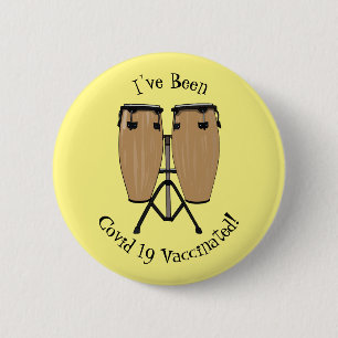 Chapa Redonda De 5 Cm Ilustracion personalizado Bongo drum