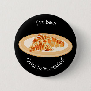 Chapa Redonda De 5 Cm Ilustracion personalizado croissant