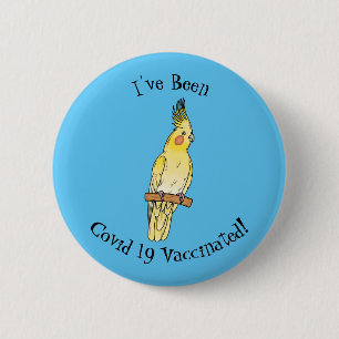 Chapa Redonda De 5 Cm Ilustracion personalizado de aves de Cockatiel
