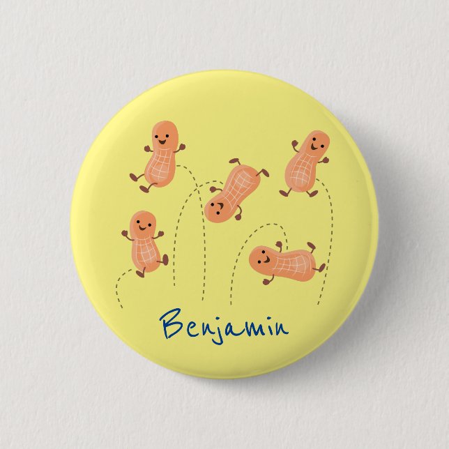 Chapa Redonda De 5 Cm Ilustracion personalizado de cacahuetes de puenteo (Anverso)