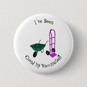 Chapa Redonda De 5 Cm Ilustracion personalizado de carretillas y carrito