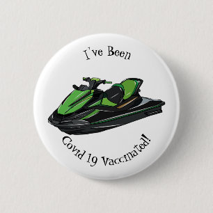 Chapa Redonda De 5 Cm Ilustracion personalizado de moto acuática