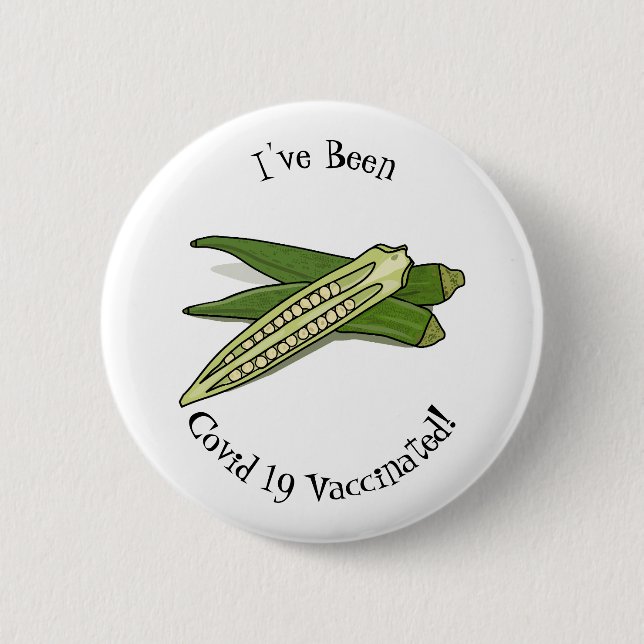 Chapa Redonda De 5 Cm Ilustracion personalizado de Okra (Anverso)