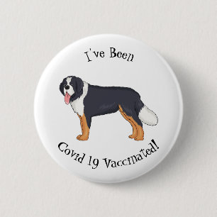 Chapa Redonda De 5 Cm Ilustracion personalizado de perro de montaña de B
