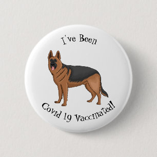 Chapa Redonda De 5 Cm Ilustracion personalizado de perro pastor alemán