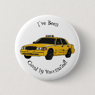 Chapa Redonda De 5 Cm Ilustracion personalizado de taxi