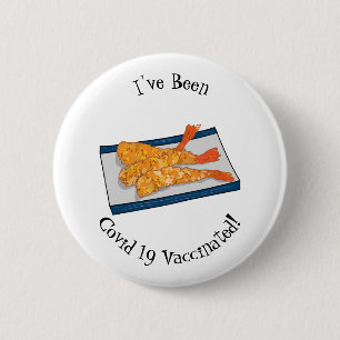 Chapa Redonda De 5 Cm Ilustracion personalizado de tempura gambas