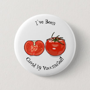 Chapa Redonda De 5 Cm Ilustracion personalizado de tomate