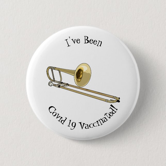 Chapa Redonda De 5 Cm Ilustracion personalizado de Trombone (Anverso)