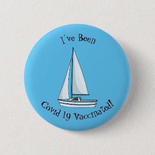 Chapa Redonda De 5 Cm Ilustracion personalizado de velero