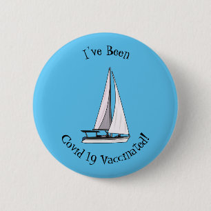 Chapa Redonda De 5 Cm Ilustracion personalizado de velero