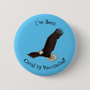 Chapa Redonda De 5 Cm Ilustracion personalizado del águila calva