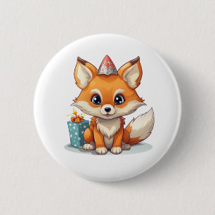 Chapa Redonda De 5 Cm ilustracion personalizado fox