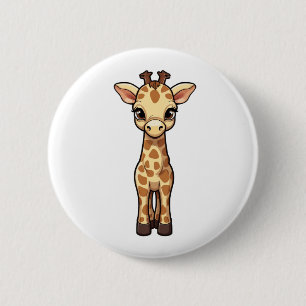 Chapa Redonda De 5 Cm ilustracion personalizado giraffe