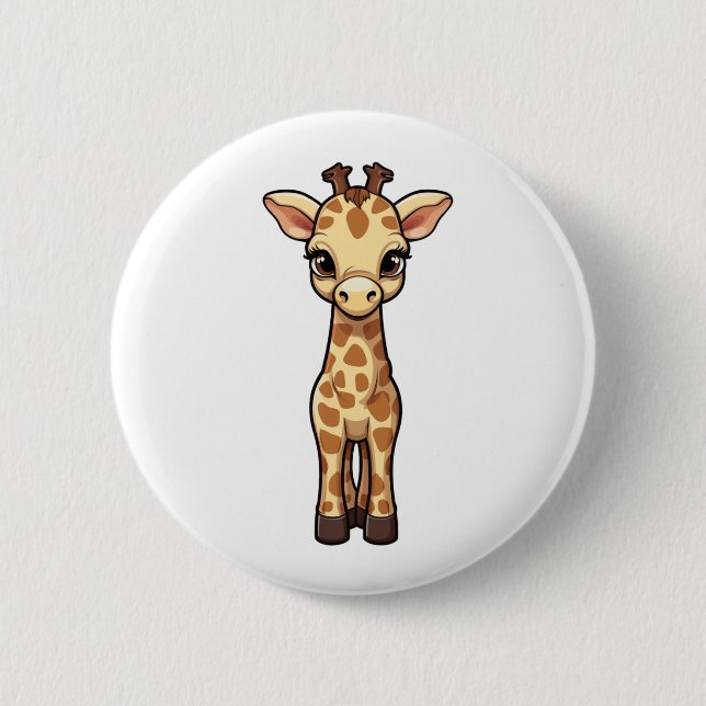 Chapa Redonda De 5 Cm ilustracion personalizado giraffe (Anverso)