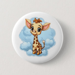 Chapa Redonda De 5 Cm ilustracion personalizado giraffe