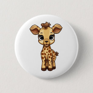 Chapa Redonda De 5 Cm ilustracion personalizado giraffe
