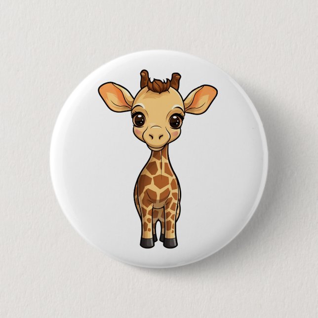 Chapa Redonda De 5 Cm ilustracion personalizado giraffe (Anverso)