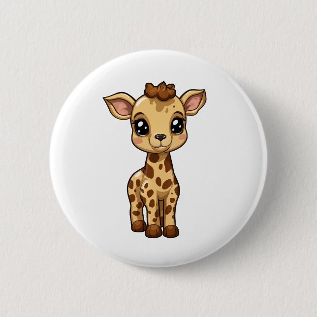 Chapa Redonda De 5 Cm ilustracion personalizado giraffe (Anverso)