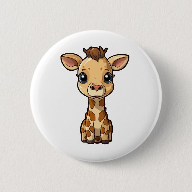 Chapa Redonda De 5 Cm ilustracion personalizado giraffe (Anverso)