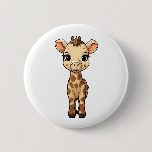 Chapa Redonda De 5 Cm ilustracion personalizado giraffe