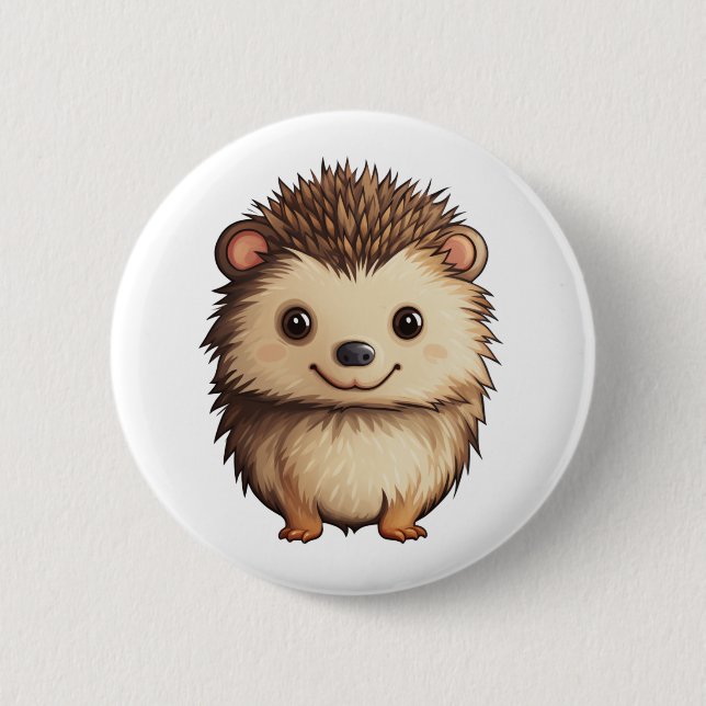 Chapa Redonda De 5 Cm ilustracion personalizado hedgehog (Anverso)