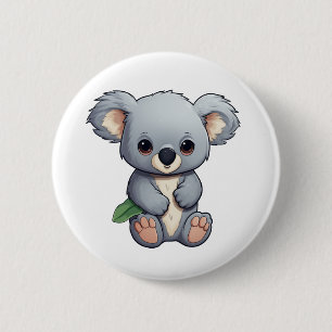 Chapa Redonda De 5 Cm ilustracion personalizado koala