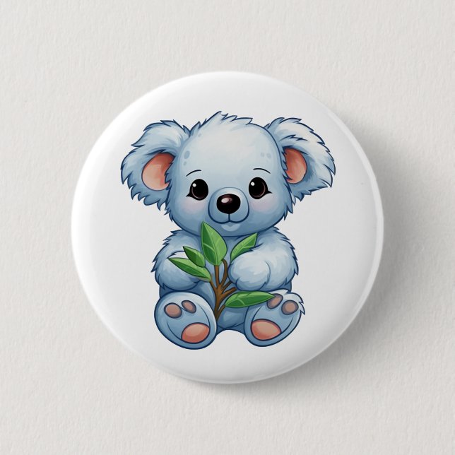 Chapa Redonda De 5 Cm ilustracion personalizado koala (Anverso)