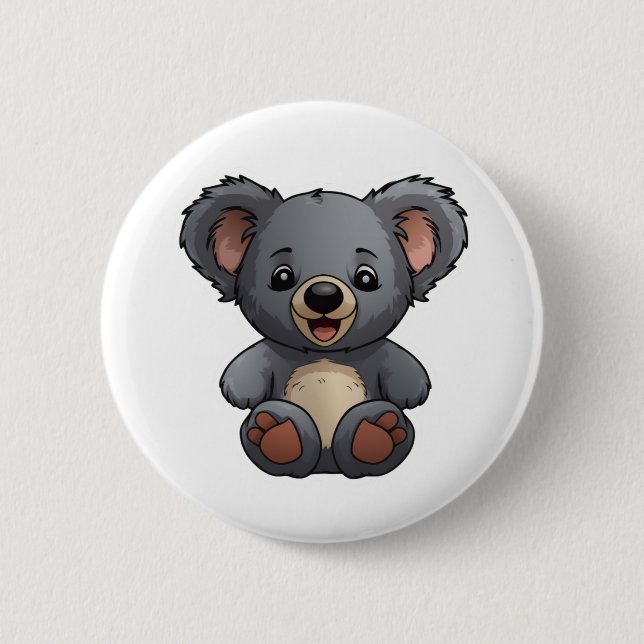Chapa Redonda De 5 Cm ilustracion personalizado koala (Anverso)
