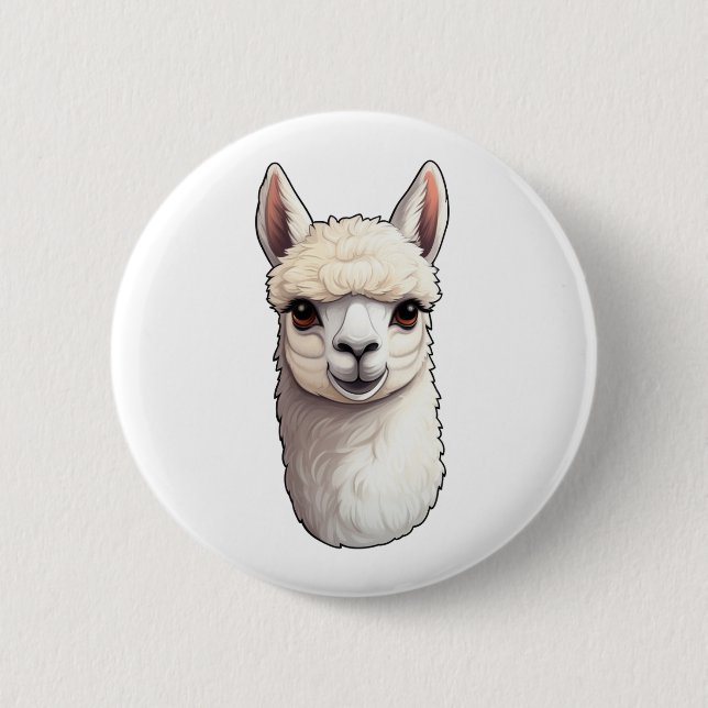 Chapa Redonda De 5 Cm ilustracion personalizado llama (Anverso)
