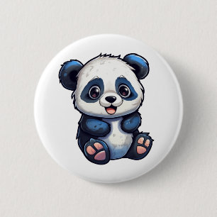 Chapa Redonda De 5 Cm ilustracion personalizado panda