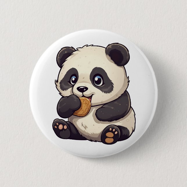Chapa Redonda De 5 Cm ilustracion personalizado panda (Anverso)