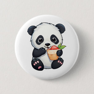 Chapa Redonda De 5 Cm ilustracion personalizado panda