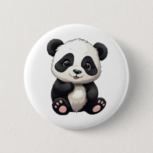 Chapa Redonda De 5 Cm ilustracion personalizado panda