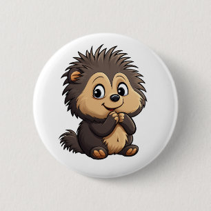 Chapa Redonda De 5 Cm ilustracion personalizado porcupine