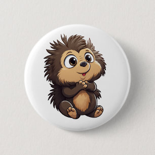 Chapa Redonda De 5 Cm ilustracion personalizado porcupine