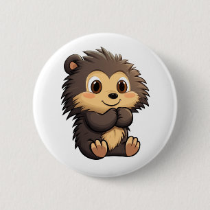 Chapa Redonda De 5 Cm ilustracion personalizado porcupine