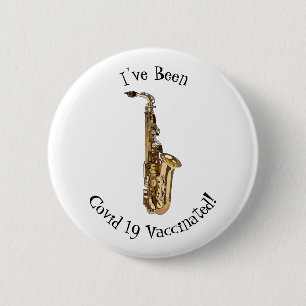 Chapa Redonda De 5 Cm Ilustracion personalizado saxofón