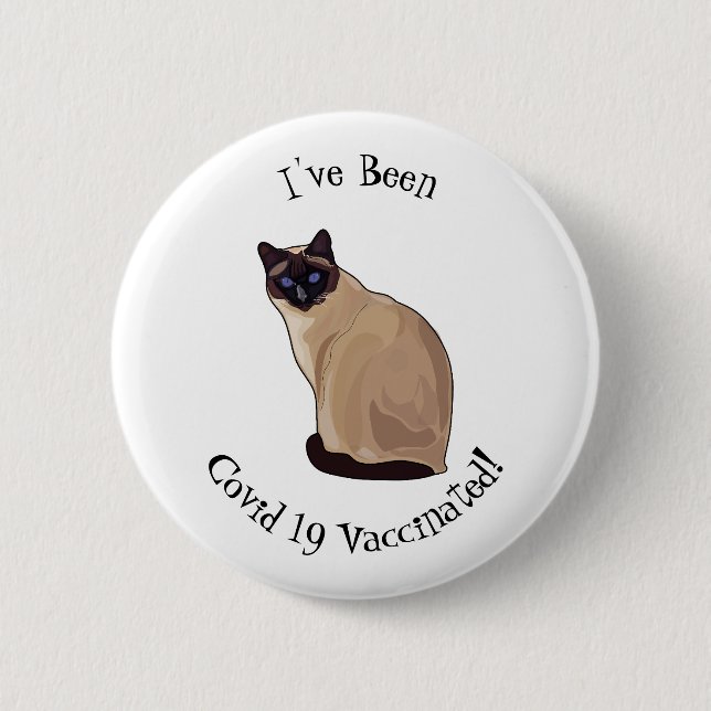 Chapa Redonda De 5 Cm Ilustracion personalizado siamés (Anverso)