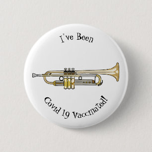 Chapa Redonda De 5 Cm Ilustracion personalizado Trumpet