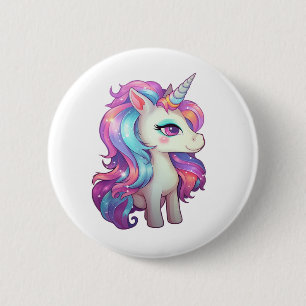 Chapa Redonda De 5 Cm ilustracion personalizado unicornio