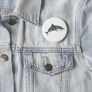 Chapa Redonda De 5 Cm Ilustracion Shark Swoosh