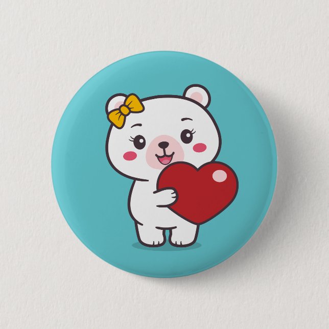 Chapa Redonda De 5 Cm Ilustracion Teddy Bear (Anverso)