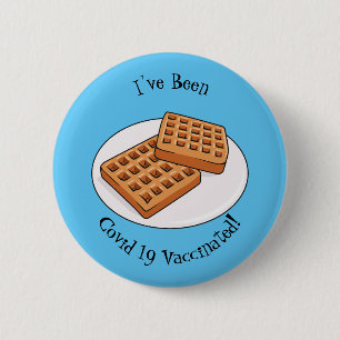 Chapa Redonda De 5 Cm Ilustracion Waffle personalizado